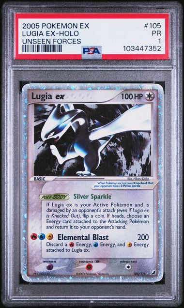 PSA 1 Lugia EX - Unseen Forces - Holo