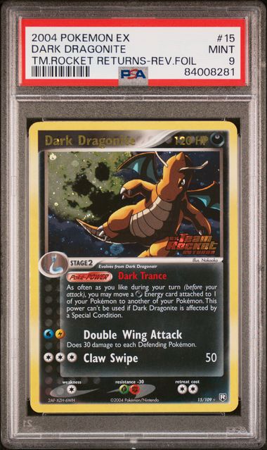PSA 9 Dark Dragonite - Team Rocket Returns - Reverse Foil